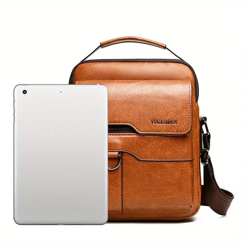 Classic PU Leather Business Crossbody Handbag