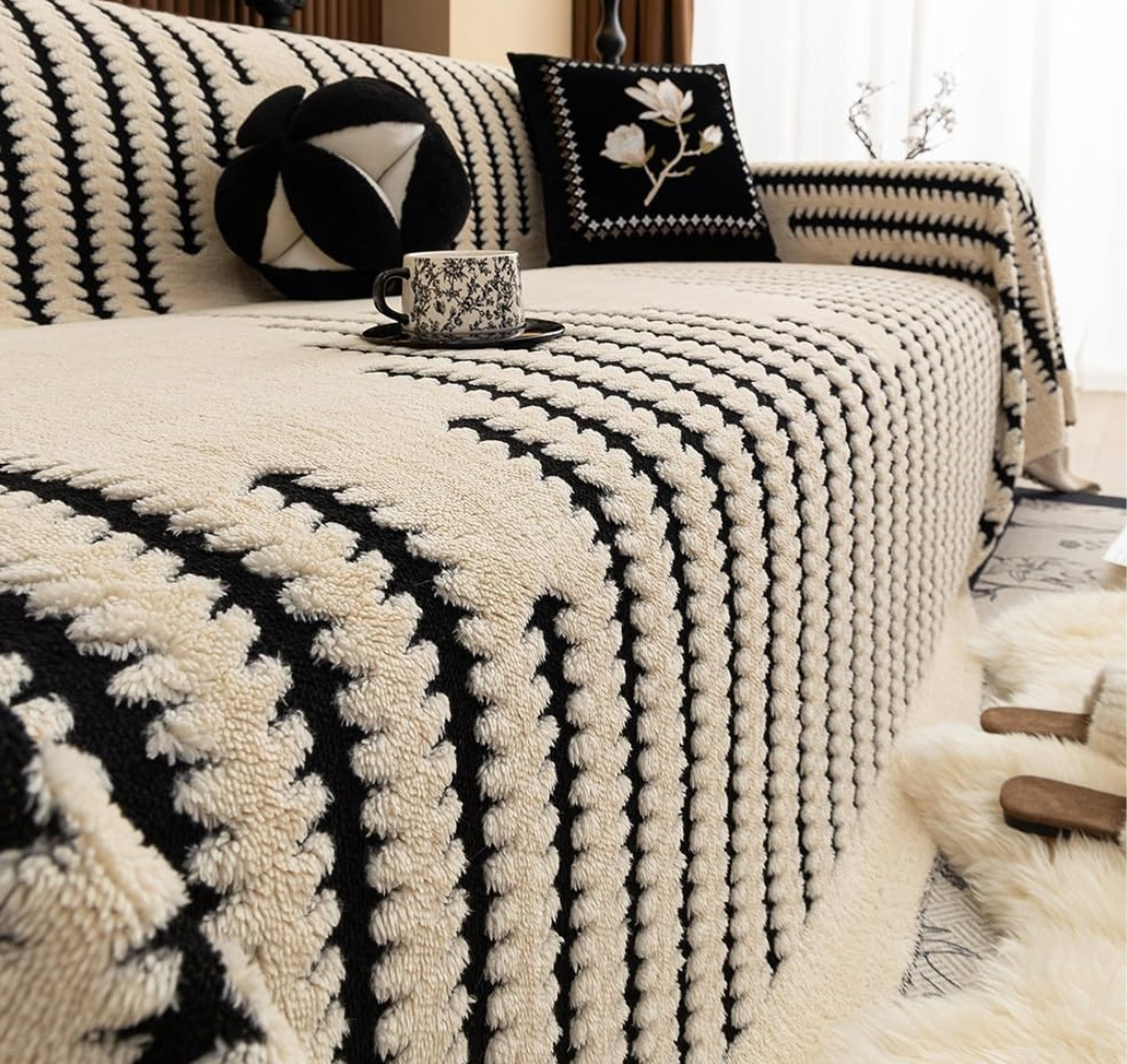 Geometric Pattern Multi-Color Sofa Slipcover Set