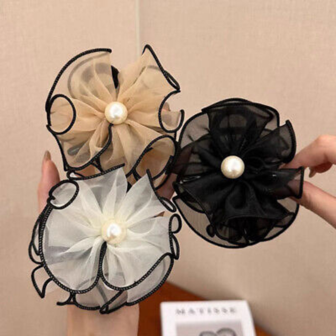 Korean Ultra-Pretty Mesh Flower Hair Clip