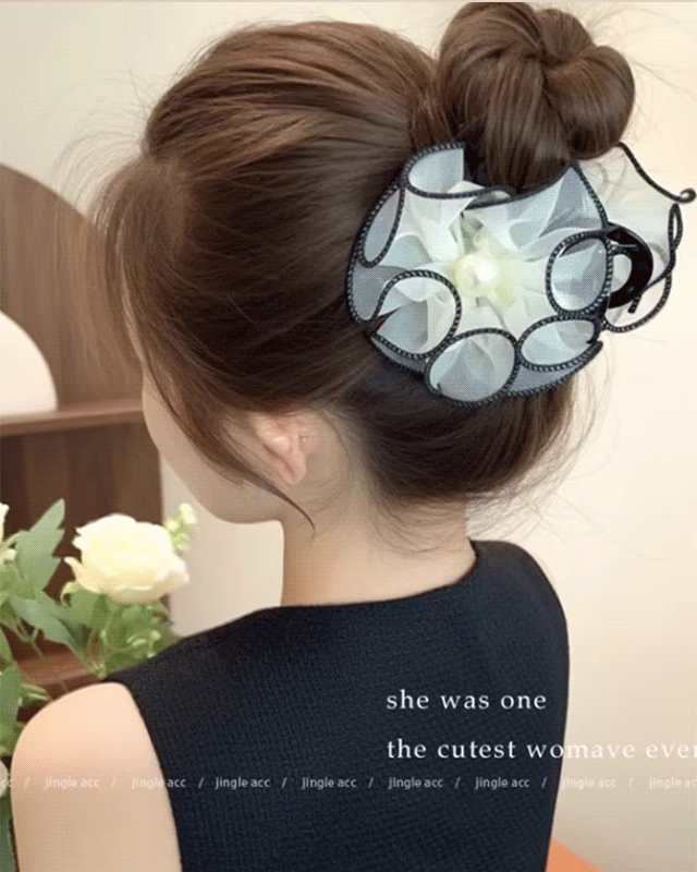 Korean Ultra-Pretty Mesh Flower Hair Clip
