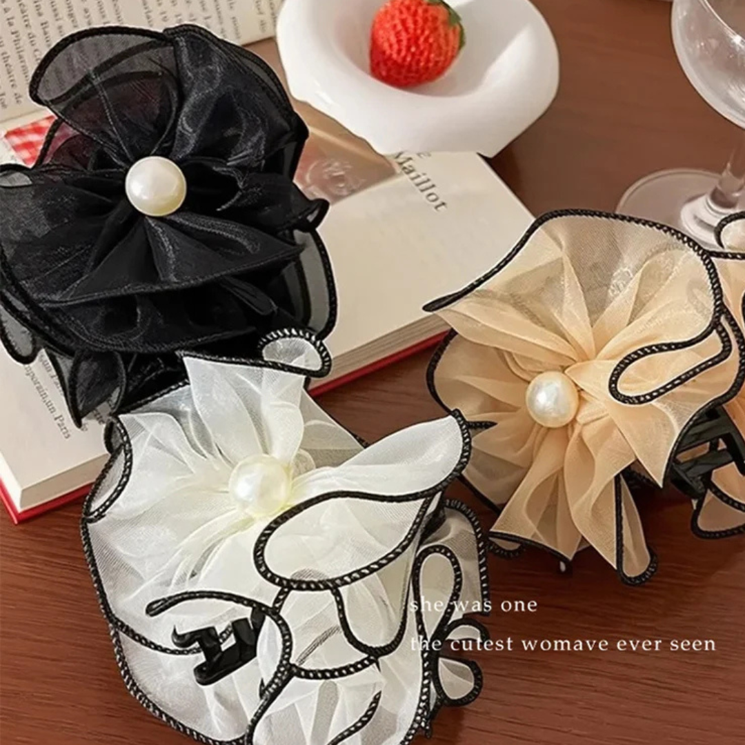 Korean Ultra-Pretty Mesh Flower Hair Clip
