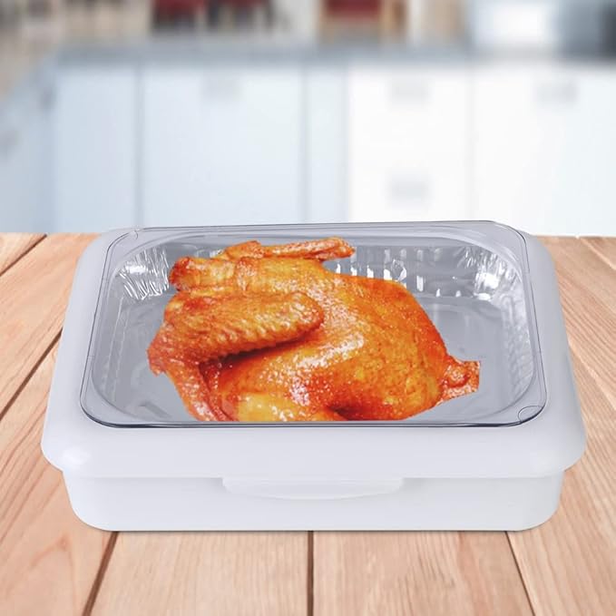 Portable Foil Tray Holder Set for Easy Outdoor Dining
