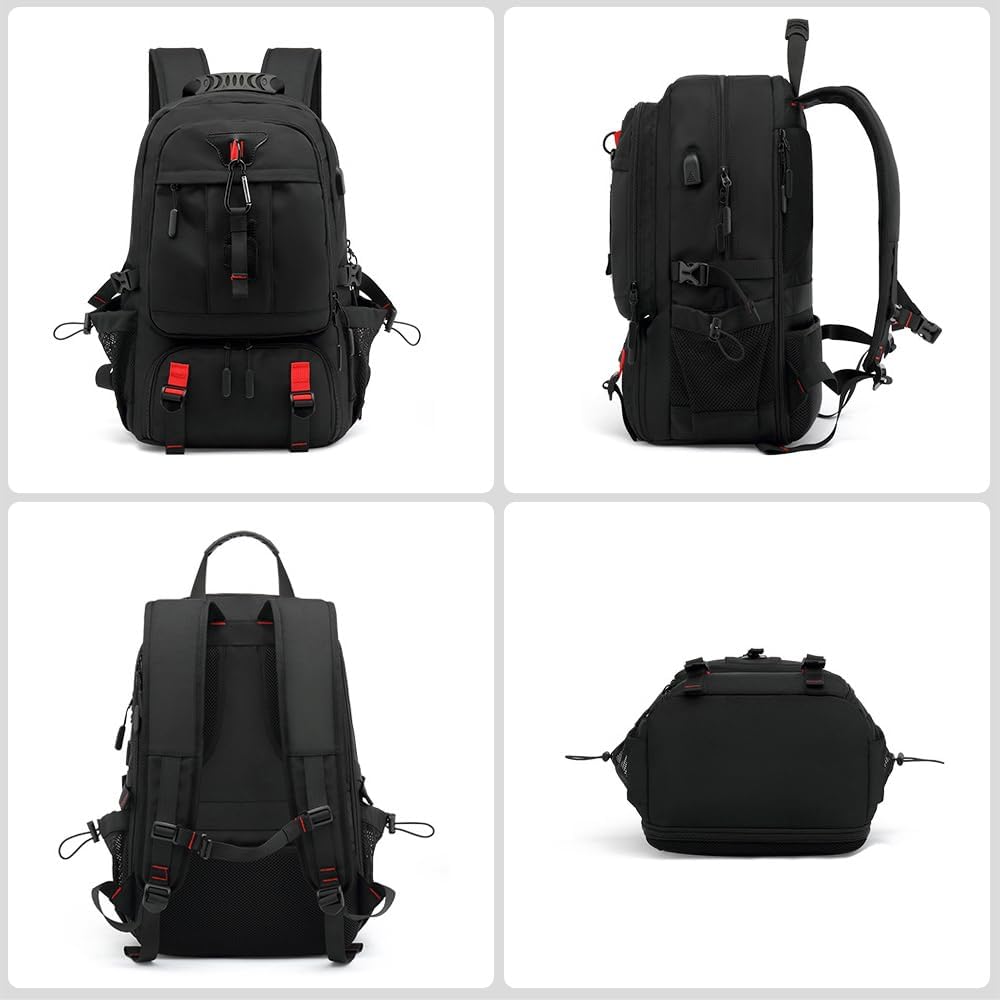 Large Outdoor Travel Backpack with USB Port and Shoe Compartment – Perfect for Hiking, Camping, Trekking, and Mountaineering