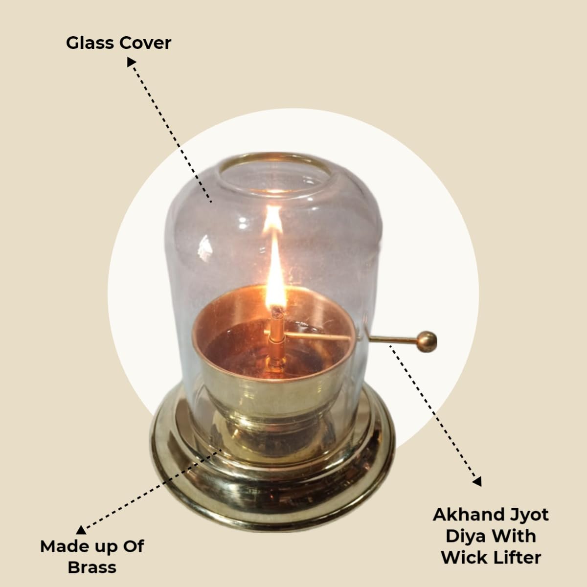 Divine-Light Brass Akhand Diya