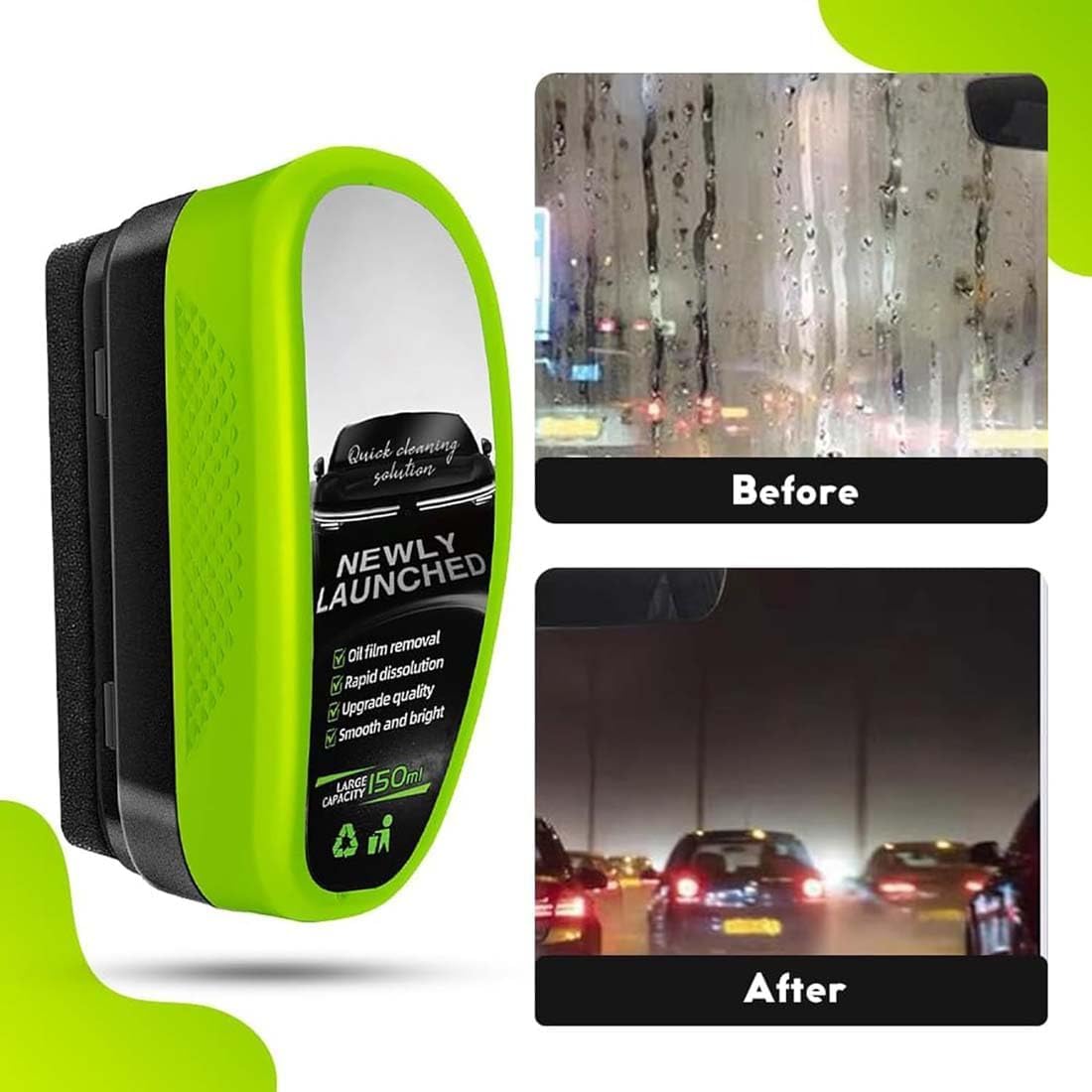 Portable Windshield Oil Film Brush Cleaner(Buy 1 Get 1 Free!)