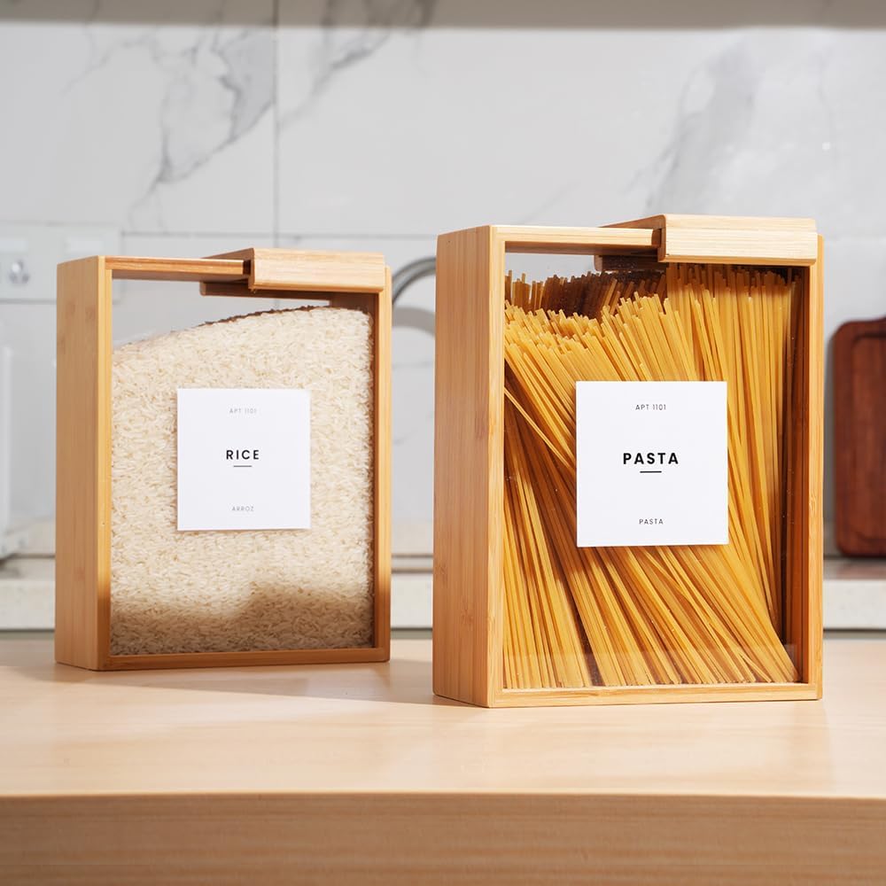 King Kitchen Bamboo Food Container & Dispenser