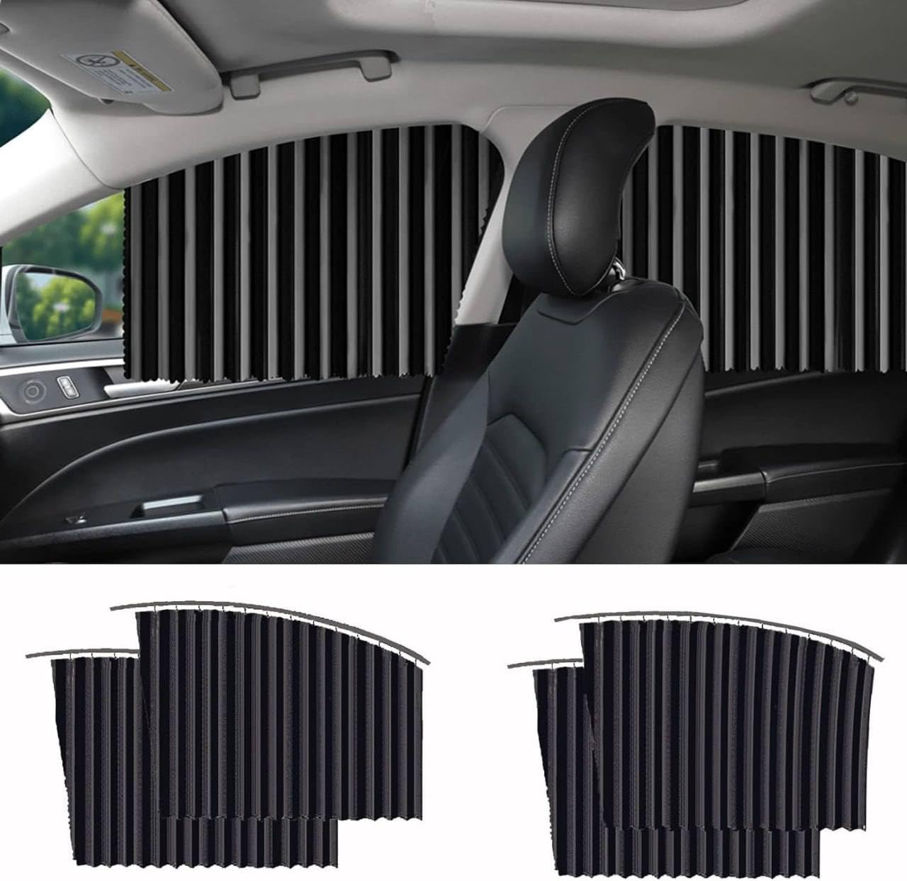 Foldable Car Window Privacy Curtains