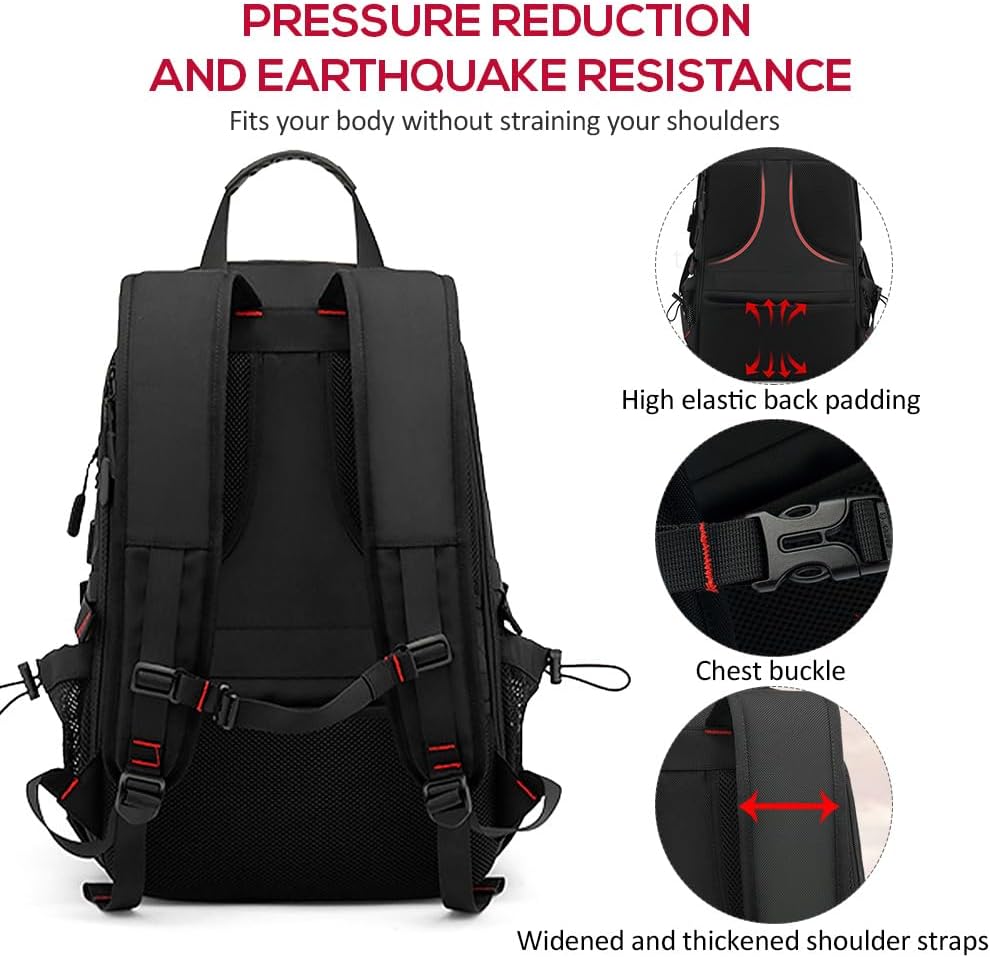 Large Outdoor Travel Backpack with USB Port and Shoe Compartment – Perfect for Hiking, Camping, Trekking, and Mountaineering