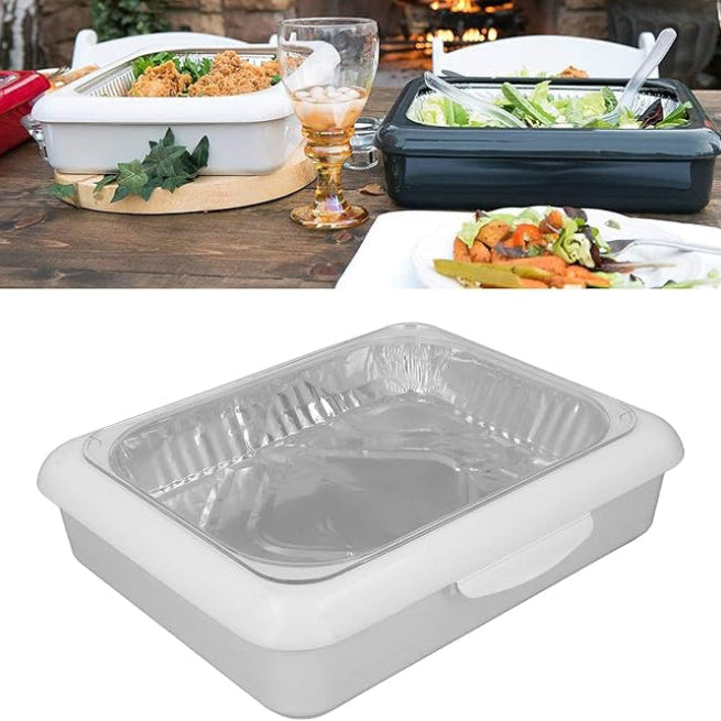 Portable Foil Tray Holder Set for Easy Outdoor Dining