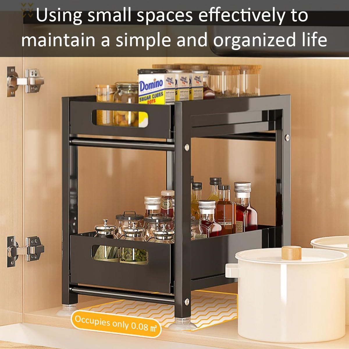 Easy Pull-Out Storage Rack For Kitchen