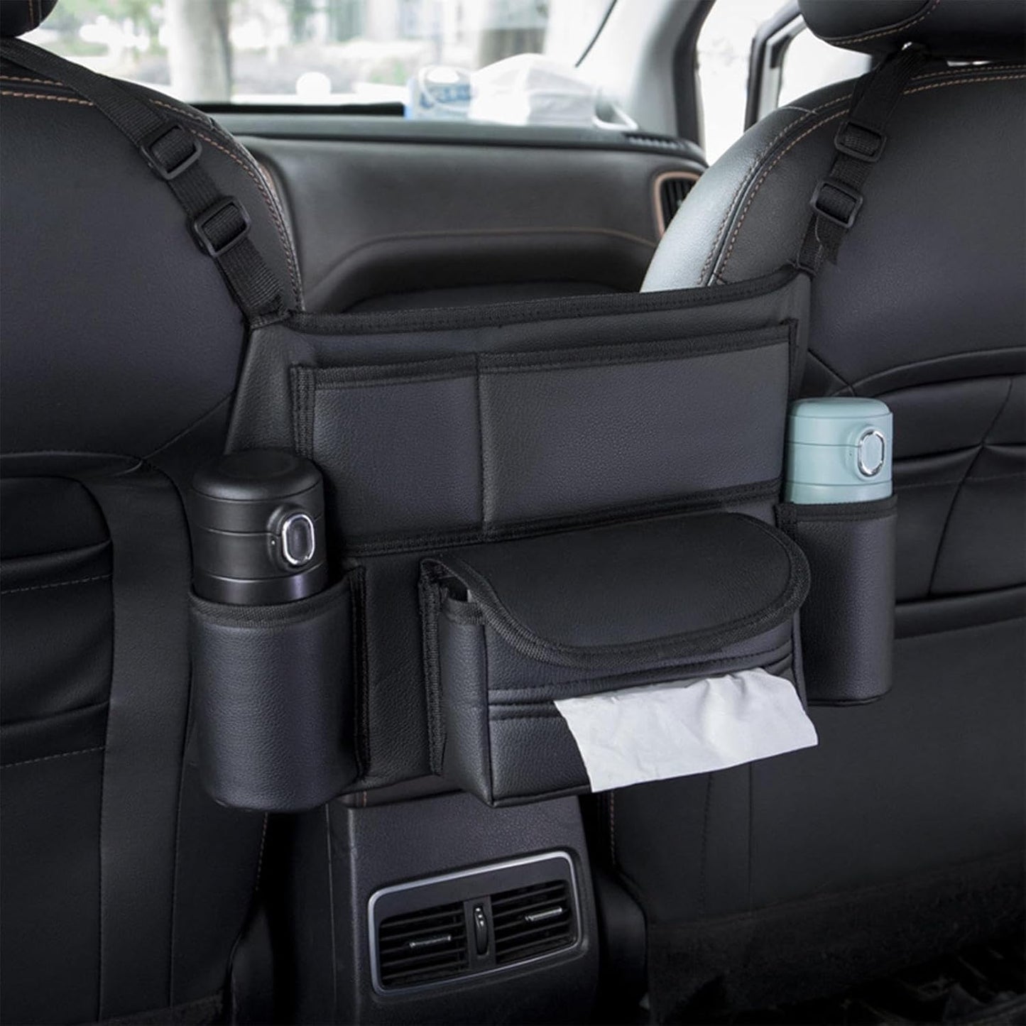 Car Seat Leather Storage Easy Organizer