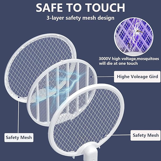 Electric Rotating Mosquito Killer Racket
