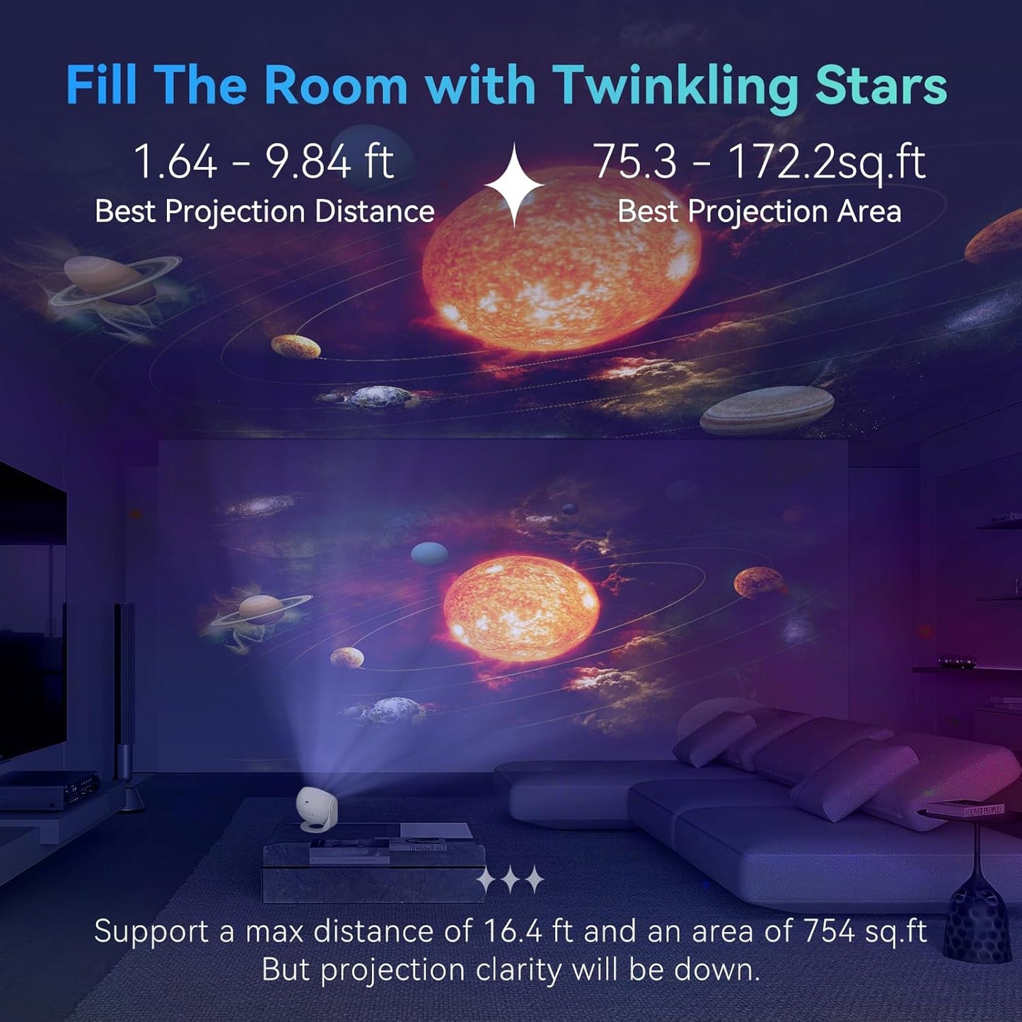 360°Cosmo-Glow Star Projector