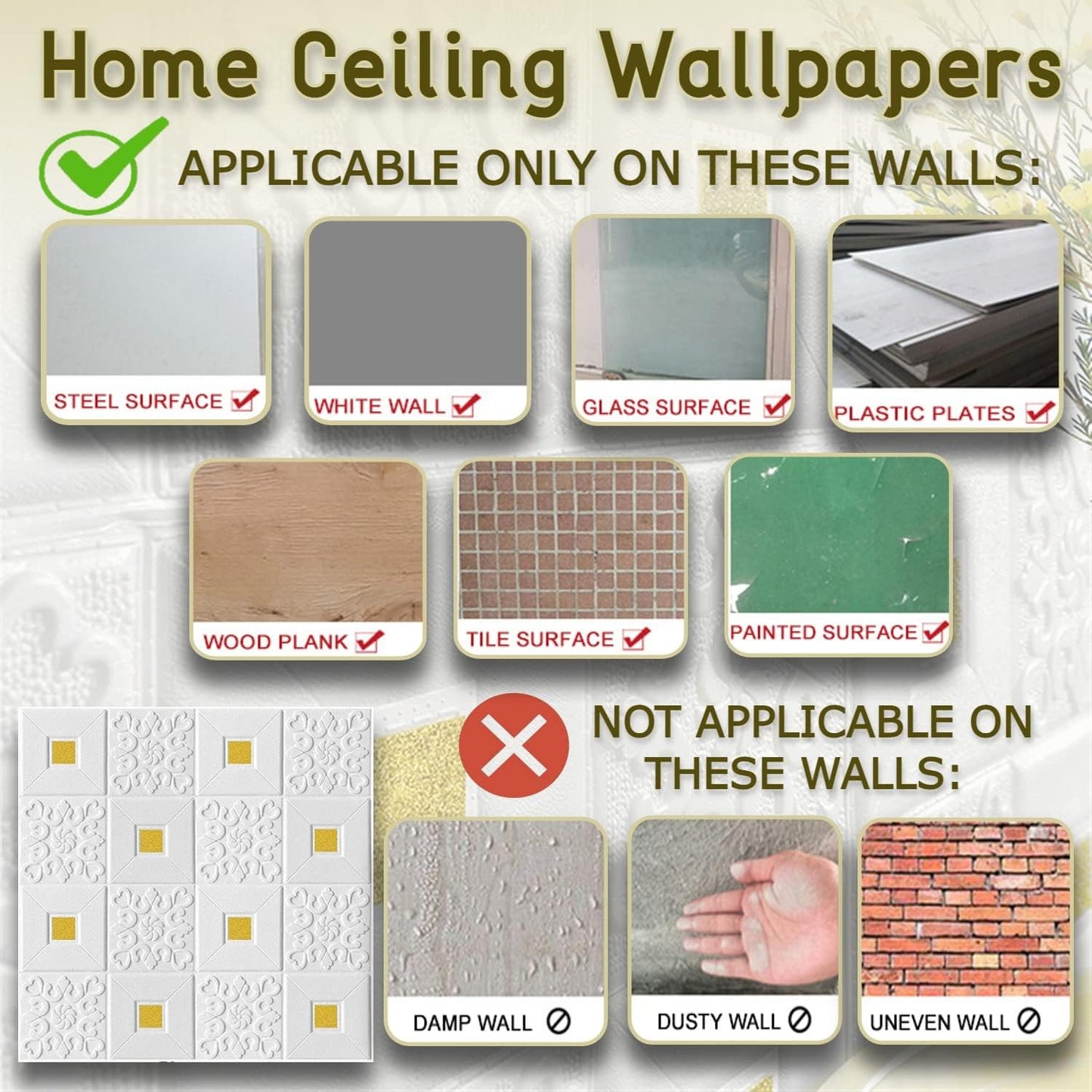 3D Tile Stickers (Set of 12)