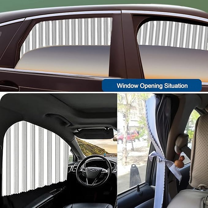 Foldable Car Window Privacy Curtains