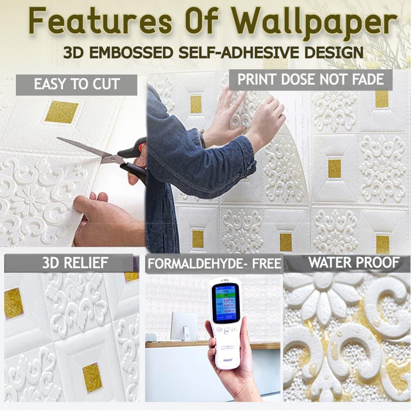 3D Tile Stickers (Set of 12)