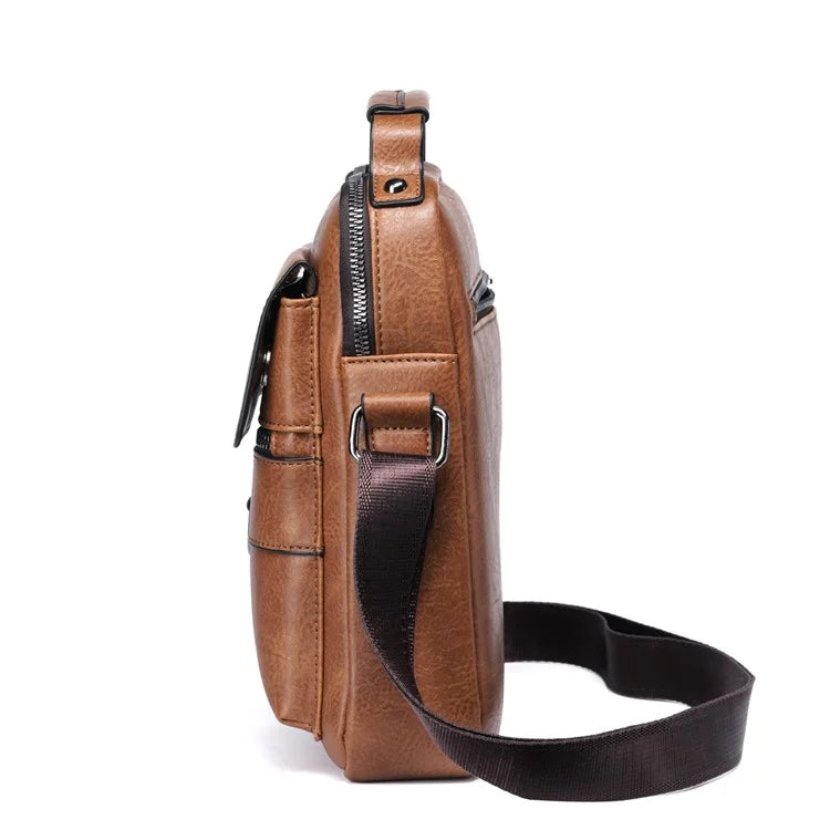 Classic PU Leather Business Crossbody Handbag