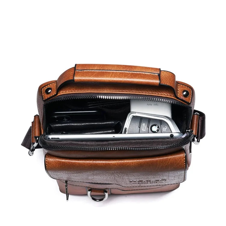 Classic PU Leather Business Crossbody Handbag