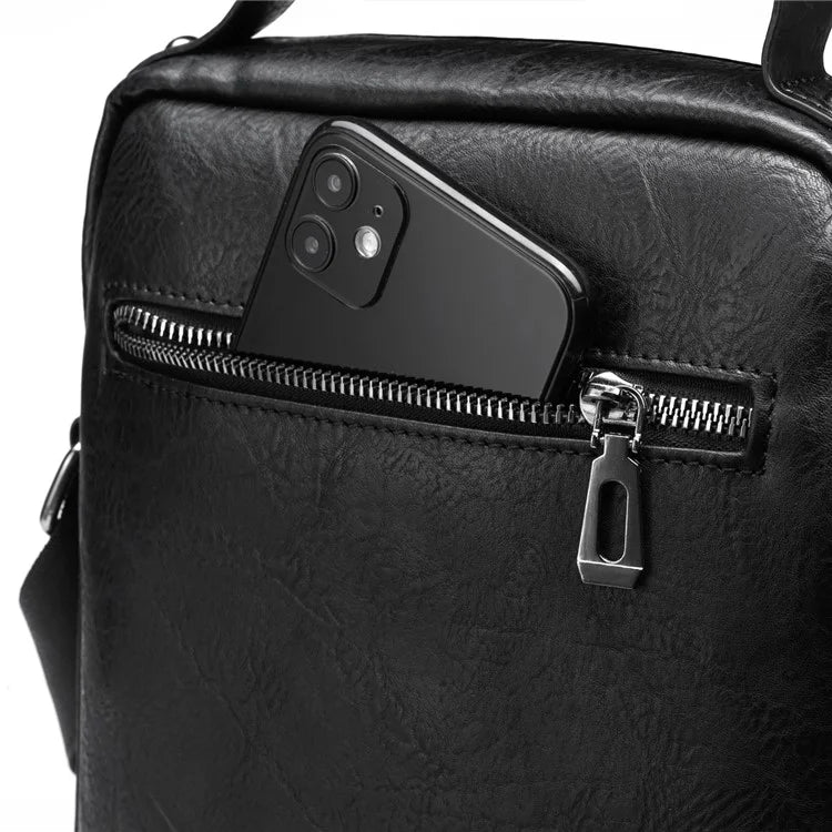 Classic PU Leather Business Crossbody Handbag