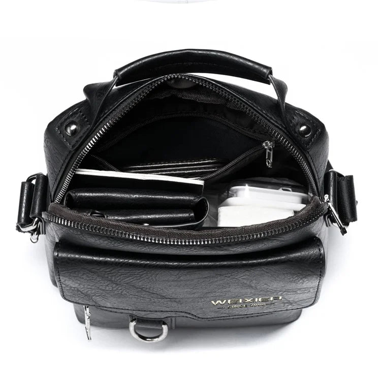 Classic PU Leather Business Crossbody Handbag