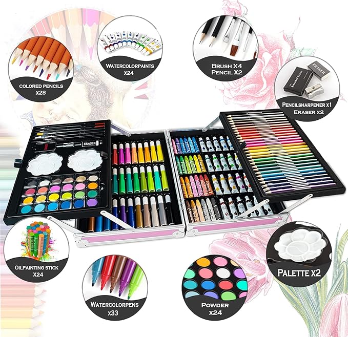 Drawing Kit Pen Artistic Color Set - 145 Pcs Color Set