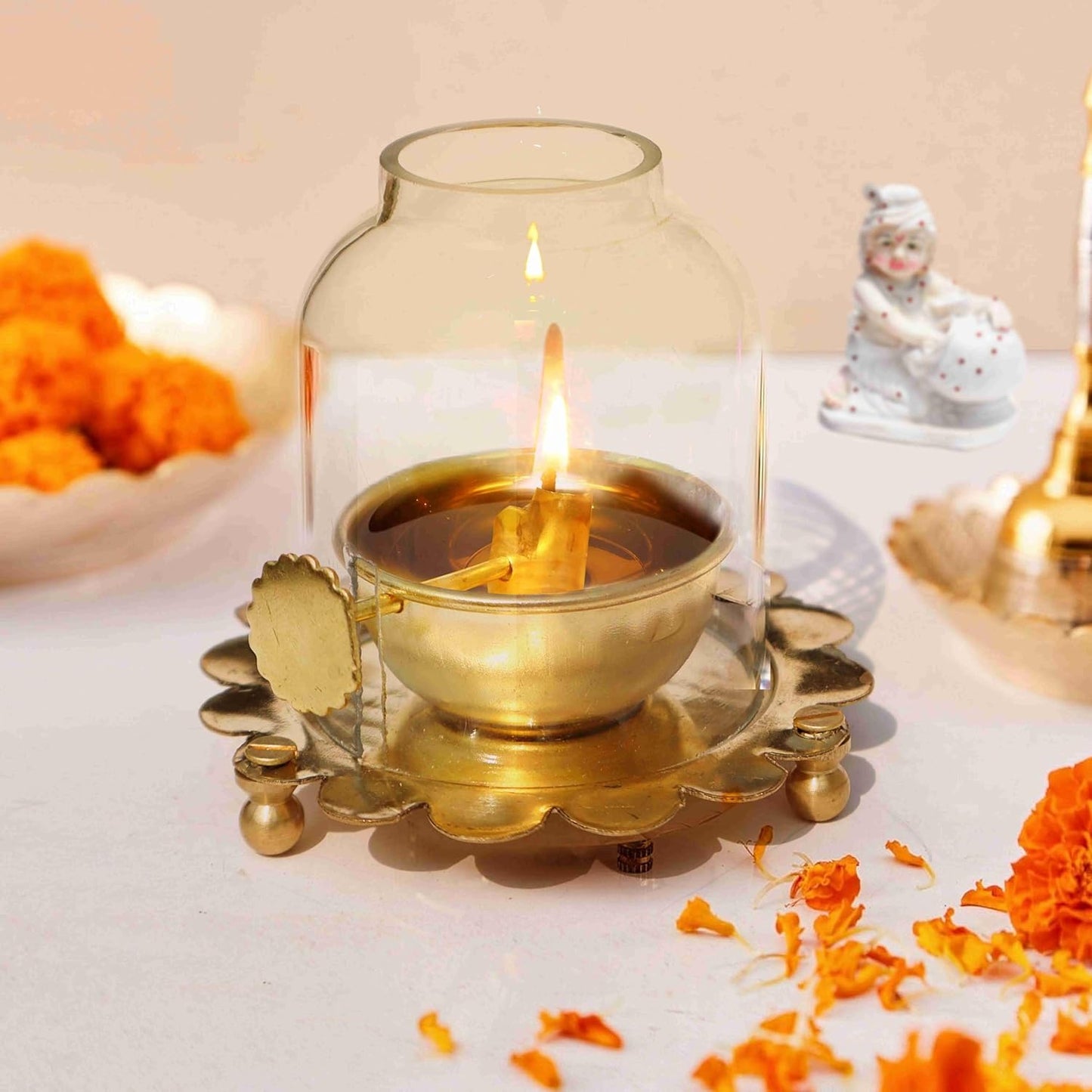 Divine-Light Brass Akhand Diya
