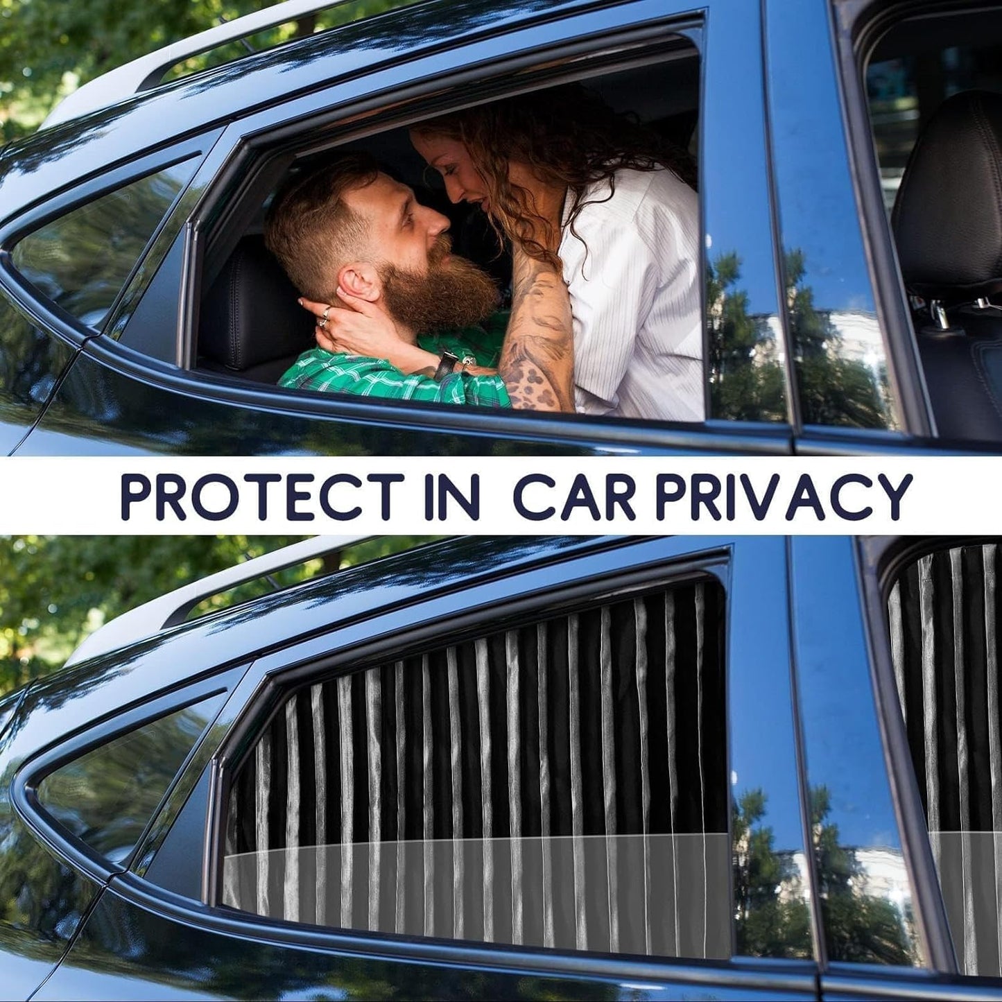 Foldable Car Window Privacy Curtains