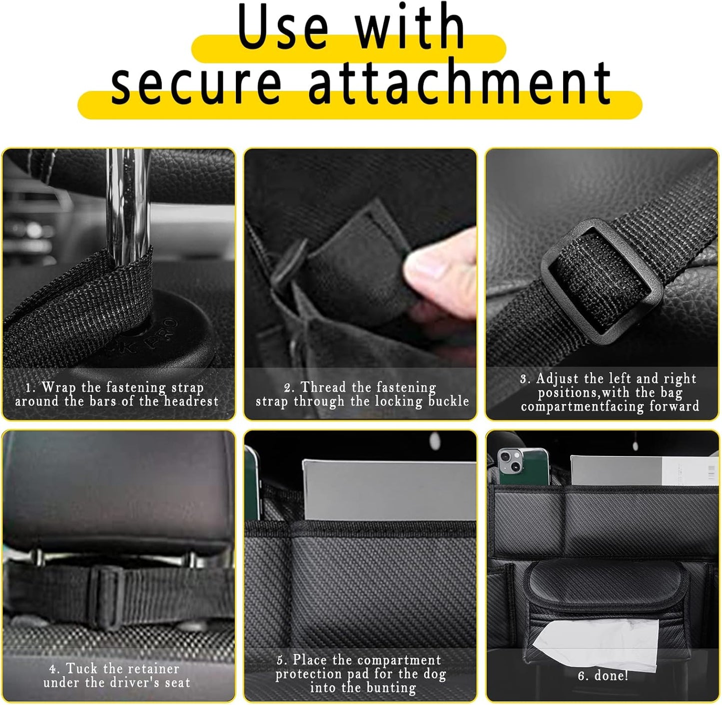 Car Seat Leather Storage Easy Organizer