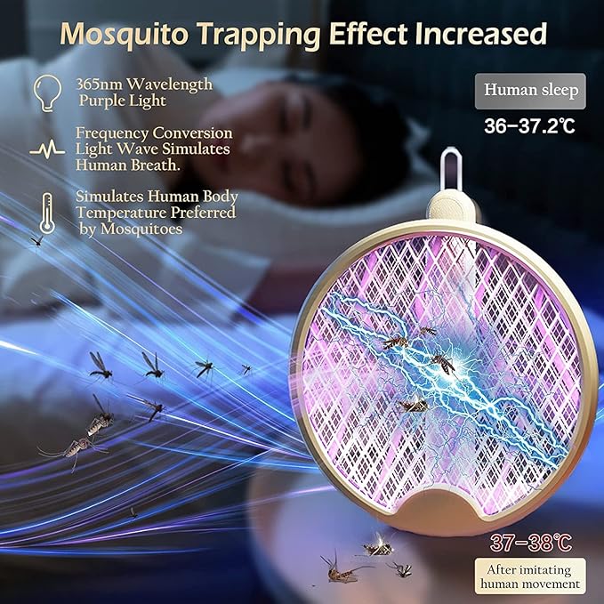 Electric Rotating Mosquito Killer Racket