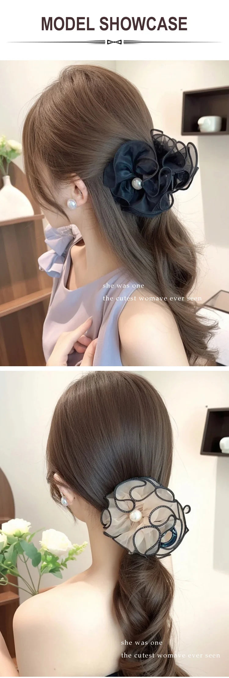 Korean Ultra-Pretty Mesh Flower Hair Clip