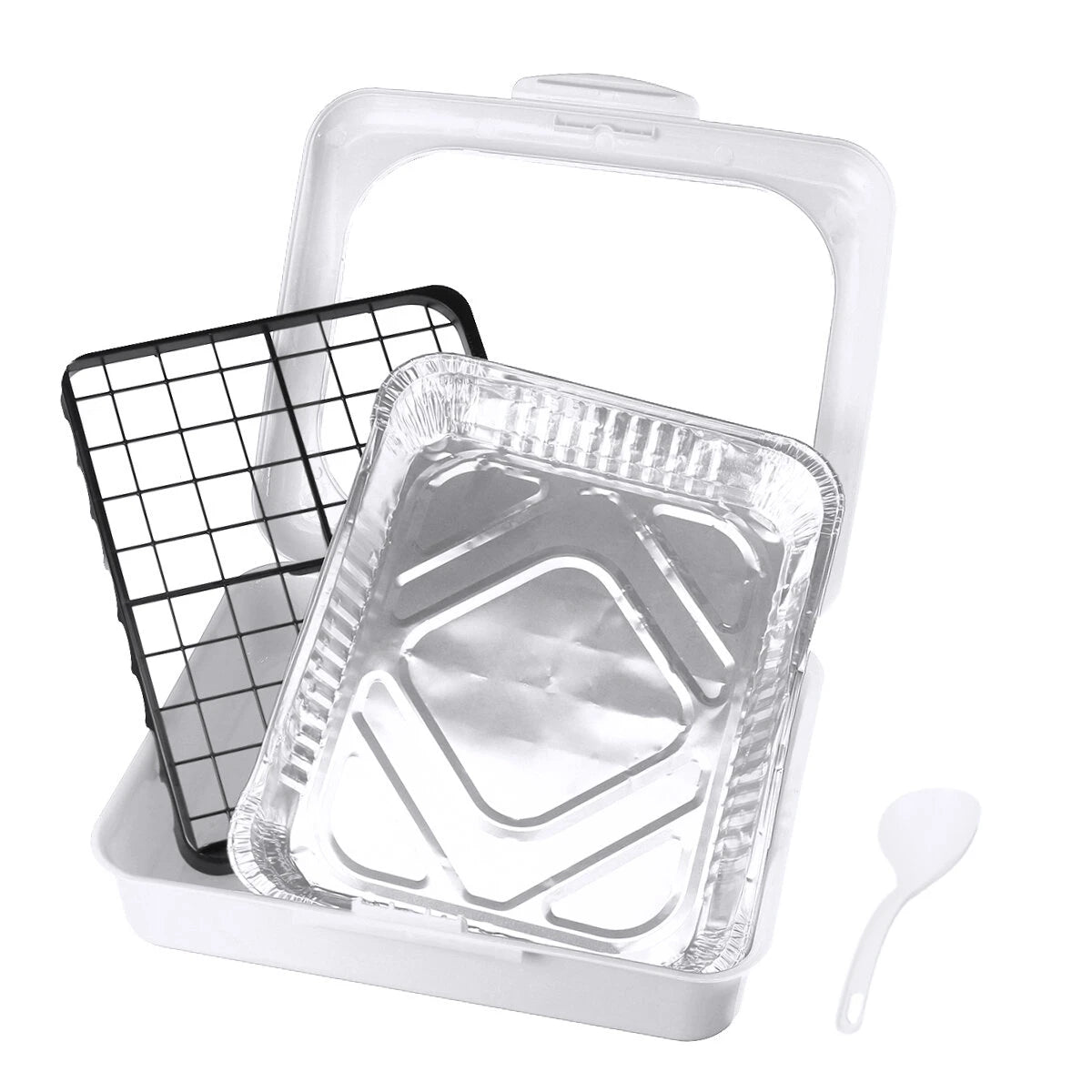 Portable Foil Tray Holder Set for Easy Outdoor Dining