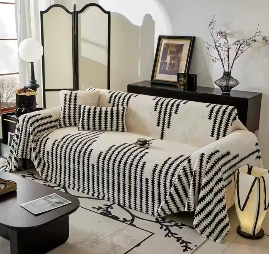 Geometric Pattern Multi-Color Sofa Slipcover Set