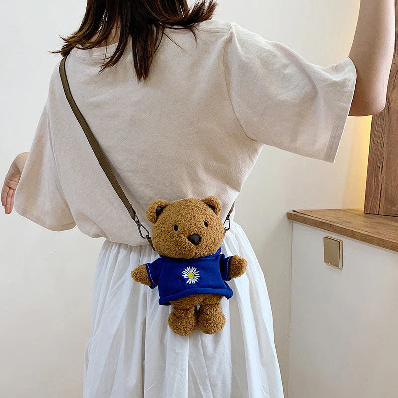 Plush Bear Crossbody Bag