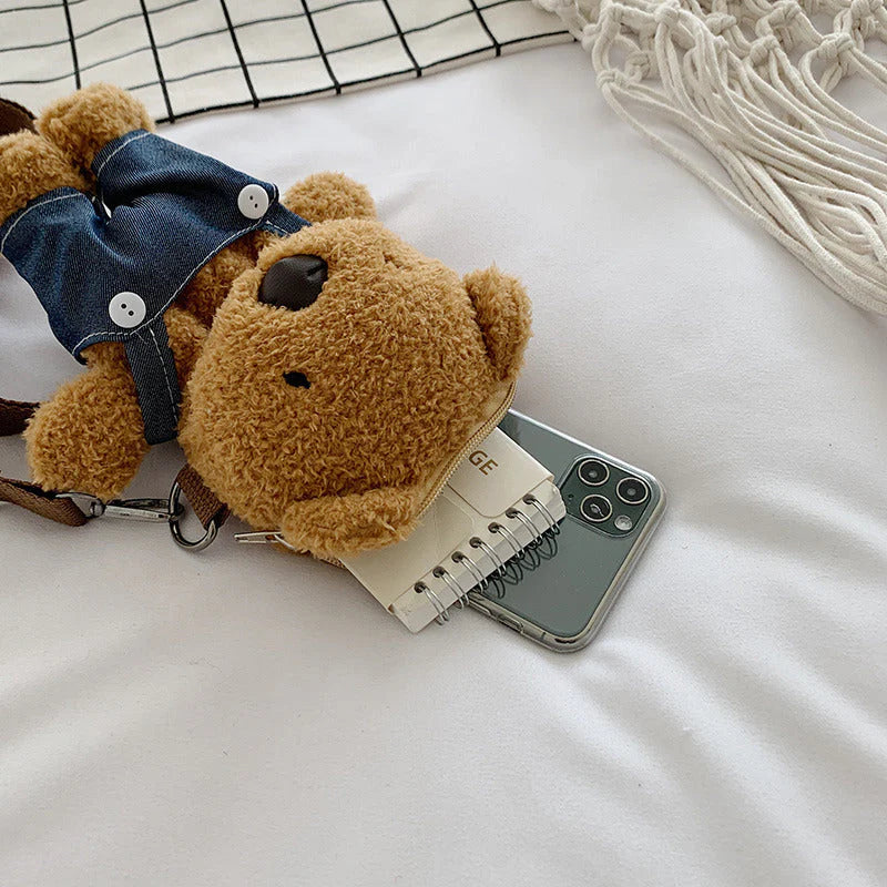 Plush Bear Crossbody Bag