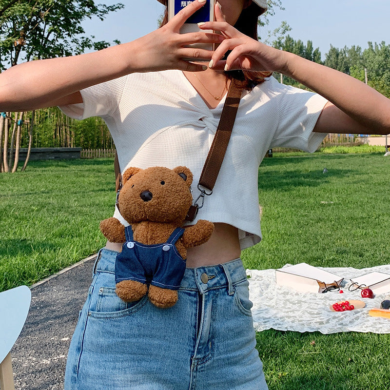 Plush Bear Crossbody Bag