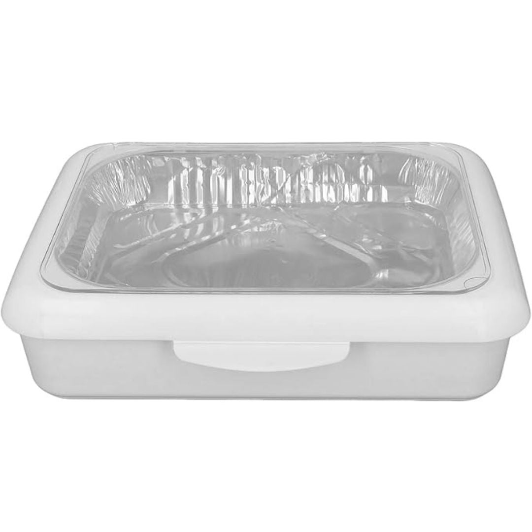 Portable Foil Tray Holder Set for Easy Outdoor Dining