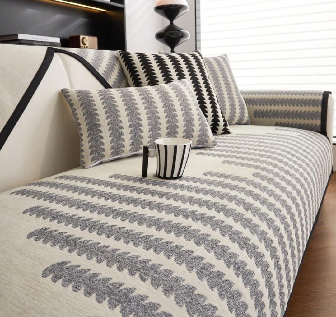 Geometric Pattern Multi-Color Sofa Slipcover Set