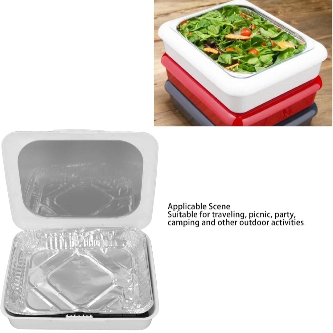 Portable Foil Tray Holder Set for Easy Outdoor Dining