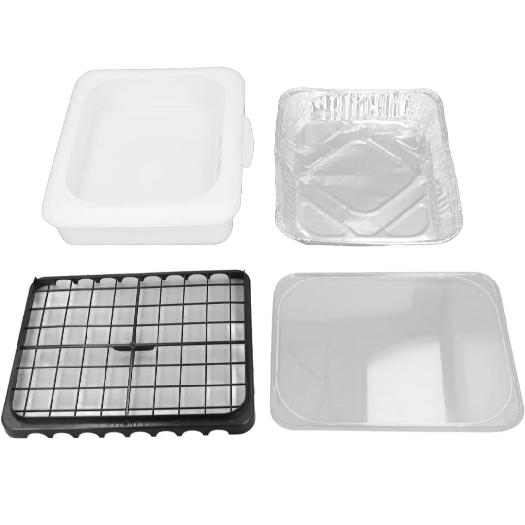 Portable Foil Tray Holder Set for Easy Outdoor Dining