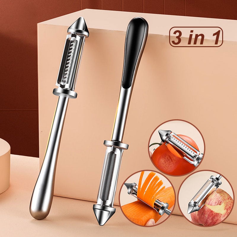 3 in 1 Vegetable and Fruit Peeler (Set of 2)