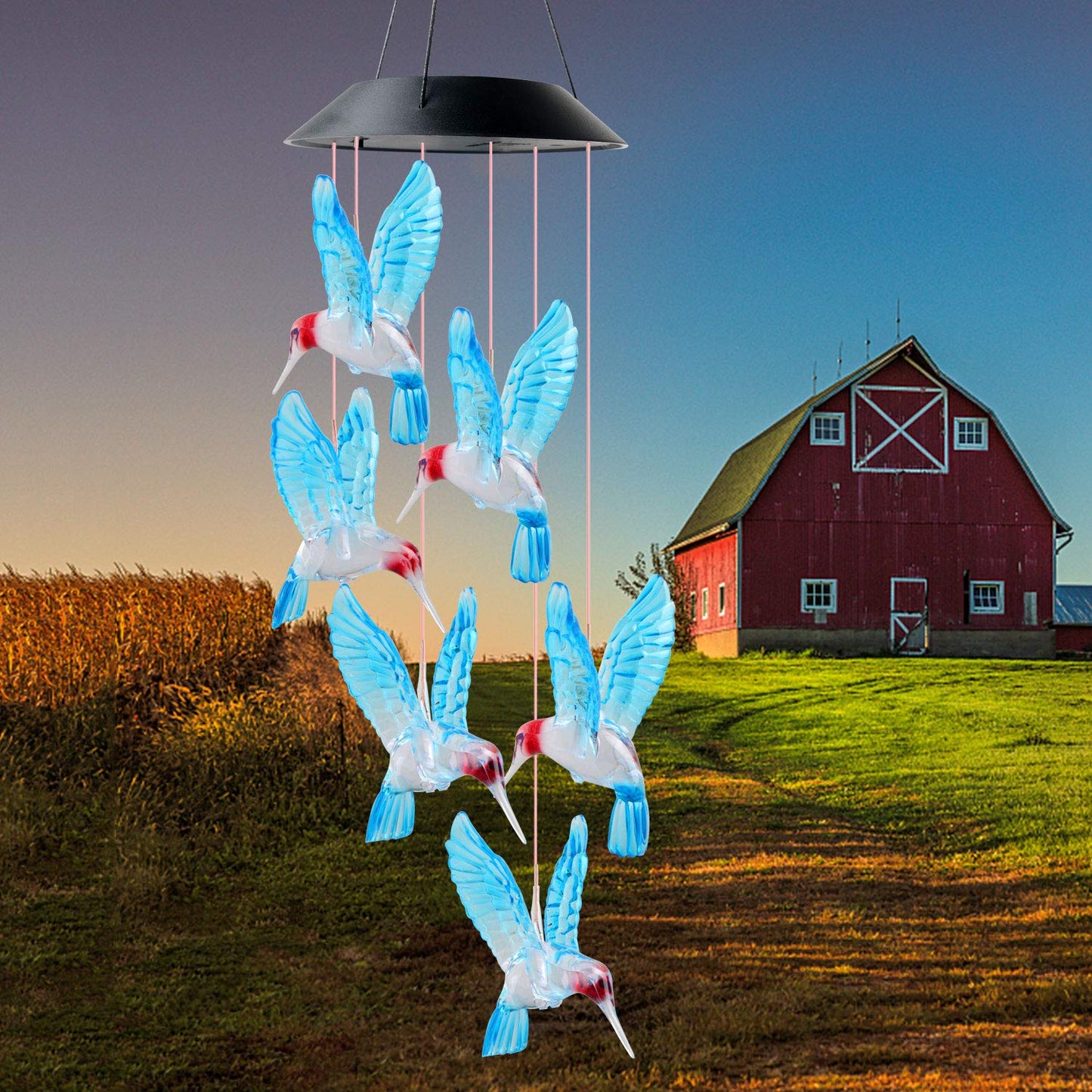 Solar Powered Wind Chimes with LED