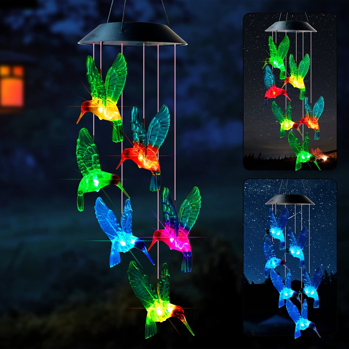 Solar Powered Wind Chimes with LED