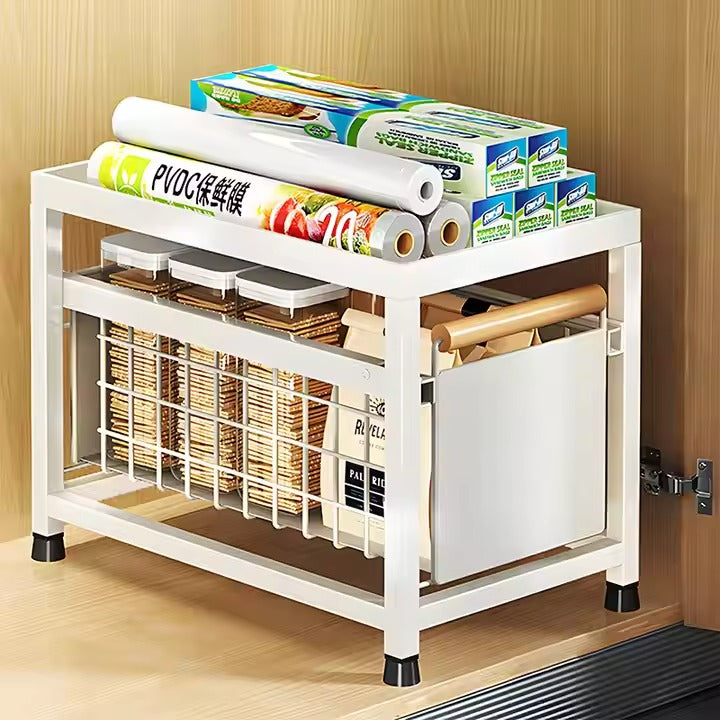 Easy Pull-Out Storage Rack For Kitchen