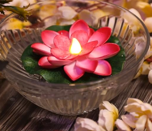 Automatic Water Sensor Floating Lotus LED Lights (Set of 4)