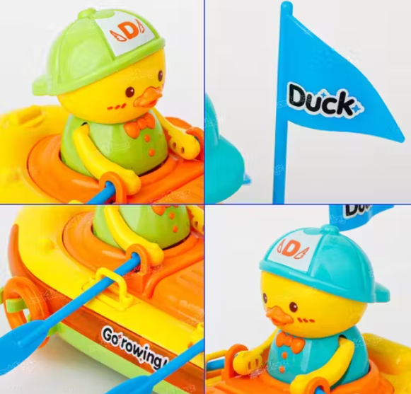 Electric Bump and Go Duck Boat Musical Toy