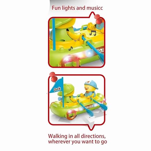 Electric Bump and Go Duck Boat Musical Toy