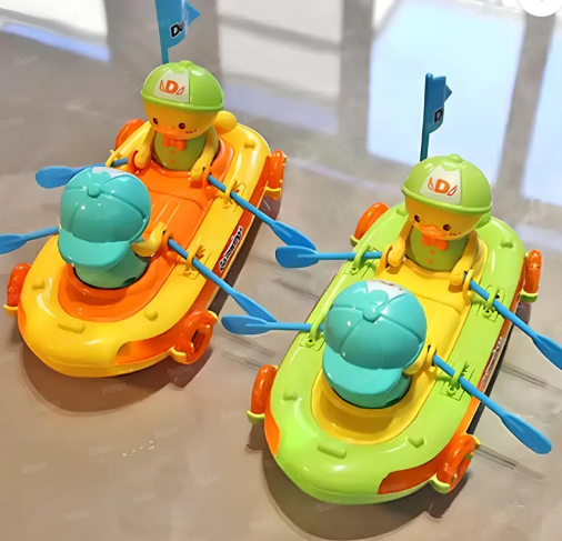 Electric Bump and Go Duck Boat Musical Toy