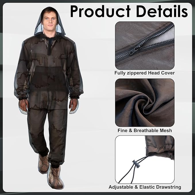 Full Body Bug Repellent Mesh Suit