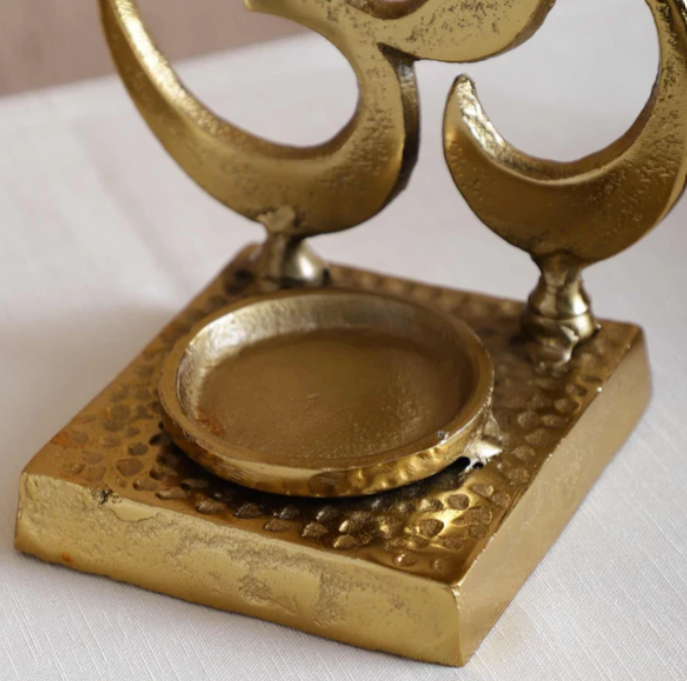 Auspicious Om Candle Holder Set