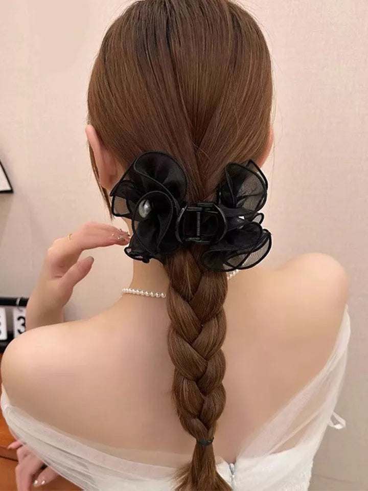 Korean Ultra-Pretty Mesh Flower Hair Clip